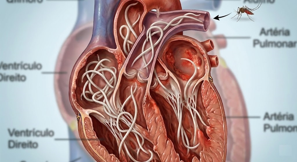 verme do coração Dirofilariose